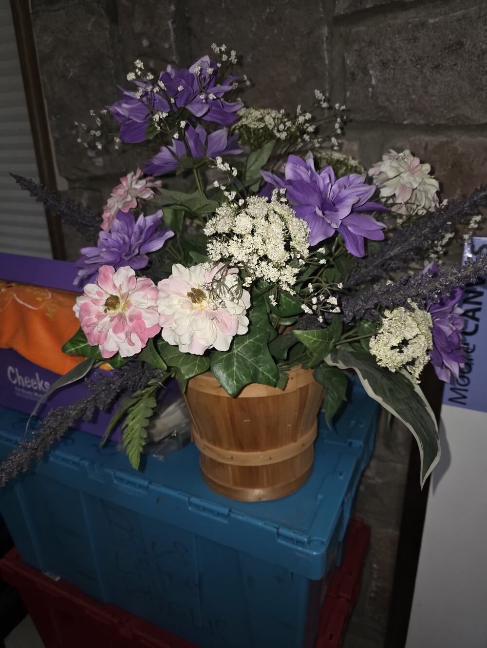 Beautiful Flower Arrangement In Heavy Basket